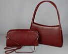 two-in-one: arch double shoulder purse with clutch/crossbody pouchette
