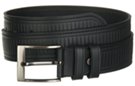black armadillo embossed genuine leather casual dress belt with gunmetal buckle