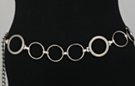 nickel Aztec and plain rings chain belt