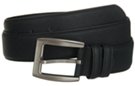 black basketweave embossed genuine leather casual dress belt