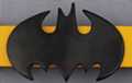 black cut metal bat silhouette belt buckle