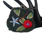 multi-colored beaded embroidered petite coin purse