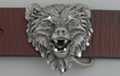 dress size 3-D bear's head pewter belt buckle