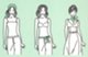 illustration of ways to wear sash