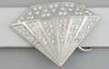 big glittery diamond-shape belt buckle