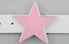 big pink star belt buckle