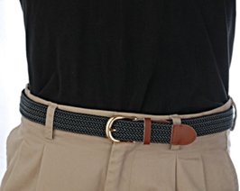 Chevron Braided Stretch Cloth Belt - Bobby Jones