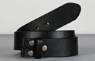 grain finish black leather straps for removable buckles