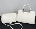 bracelet handle white purse with clutch insert
