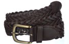 better quality boys' size brown braided leather belt