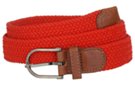 fiery red braided stretch belt