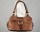 golden gate bridge metallic shoulder bag with horseshoe flap