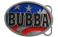 "BUBBA" belt buckle on USA stars and stripes