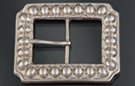 bubble edge chrome center bar frame belt buckle
