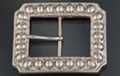 bubble edge chrome center bar frame belt buckle