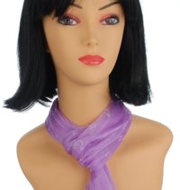 lavender butterfly print scarf on mannequin