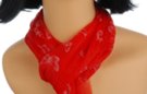 medium viscose butterfly print scarf, red