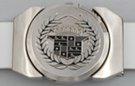 silver mudflap girl on Caddy crest lighter buckle
