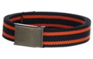 black and orange striped military web belt