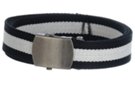 black and white striped military web belt