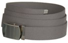 basic 1-1/4" military style web belt, flint gray with nickel polish buckle
