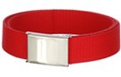 risky red acrylic web belt and buckle
