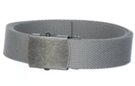 gray 1-1/4" military web belt with buckle