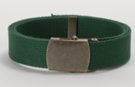hunter green military-style synthetic cotton web belt