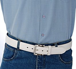 smooth leather casual dress belt with jeans