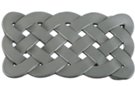 pewter belt buckle, plaited celtic knot
