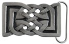 Woodway stone celtic knot pewter belt buckle