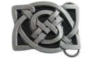 double figure eight celtic knot pewter belt buckle