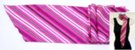 chiffon belt scarf with cranberry diagonal stripes