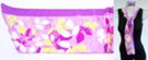 chiffon belt scarf, foliage pattern in shades of lavender, yellow and white with lavender border