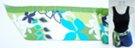 chiffon belt scarf with green foliage and flower pattern