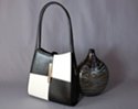two-in-one: shoulder purse with double straps and clutch