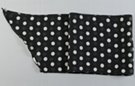 white polka dots on black chiffon scarf belt