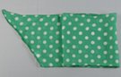white polka dots on green chiffon scarf belt