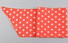white polka dots on orange chiffon scarf belt