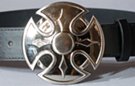 Chinese shield/Celtic cross belt buckle