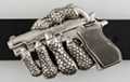 claw and pistol belt buckle