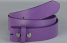 1-1/2" purple leather belt strap, snap closure
