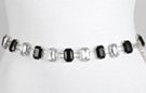 clear acrylic jewel chain belt