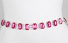 clear acrylic jewel chain belt