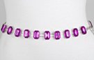 clear acrylic jewel chain belt