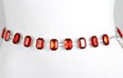 clear acrylic jewel chain belt