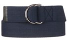 mens navy cotton D-ring canvas belt