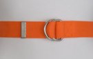 mens orange cotton D-ring canvas belt