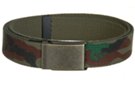 olive drab camouflage cotton 1-1/4" military-style web belt