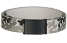 white camouflage cotton 1-1/4" military-style web belt